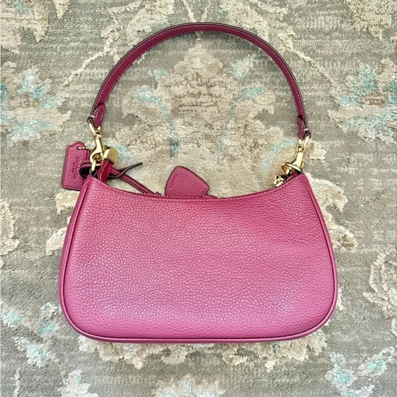 COACH Teri Shoulder Bag with Bow Charm - Pink - Picture 3 of 12
